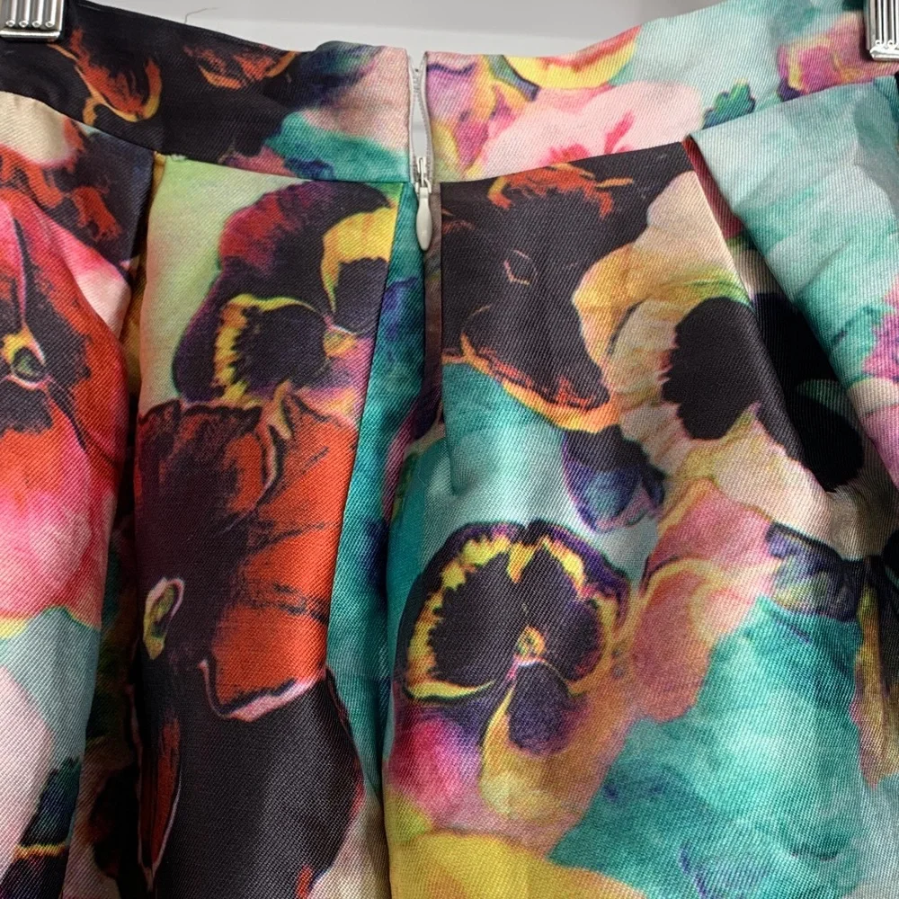 Sz L San Joy Women's spring Floral Print Skirt Hand Washable USED 🌸💐So Pretty!🌼🌺 - Picture 10 of 17